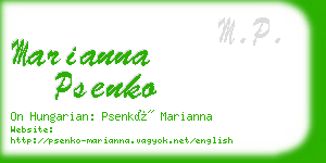 marianna psenko business card